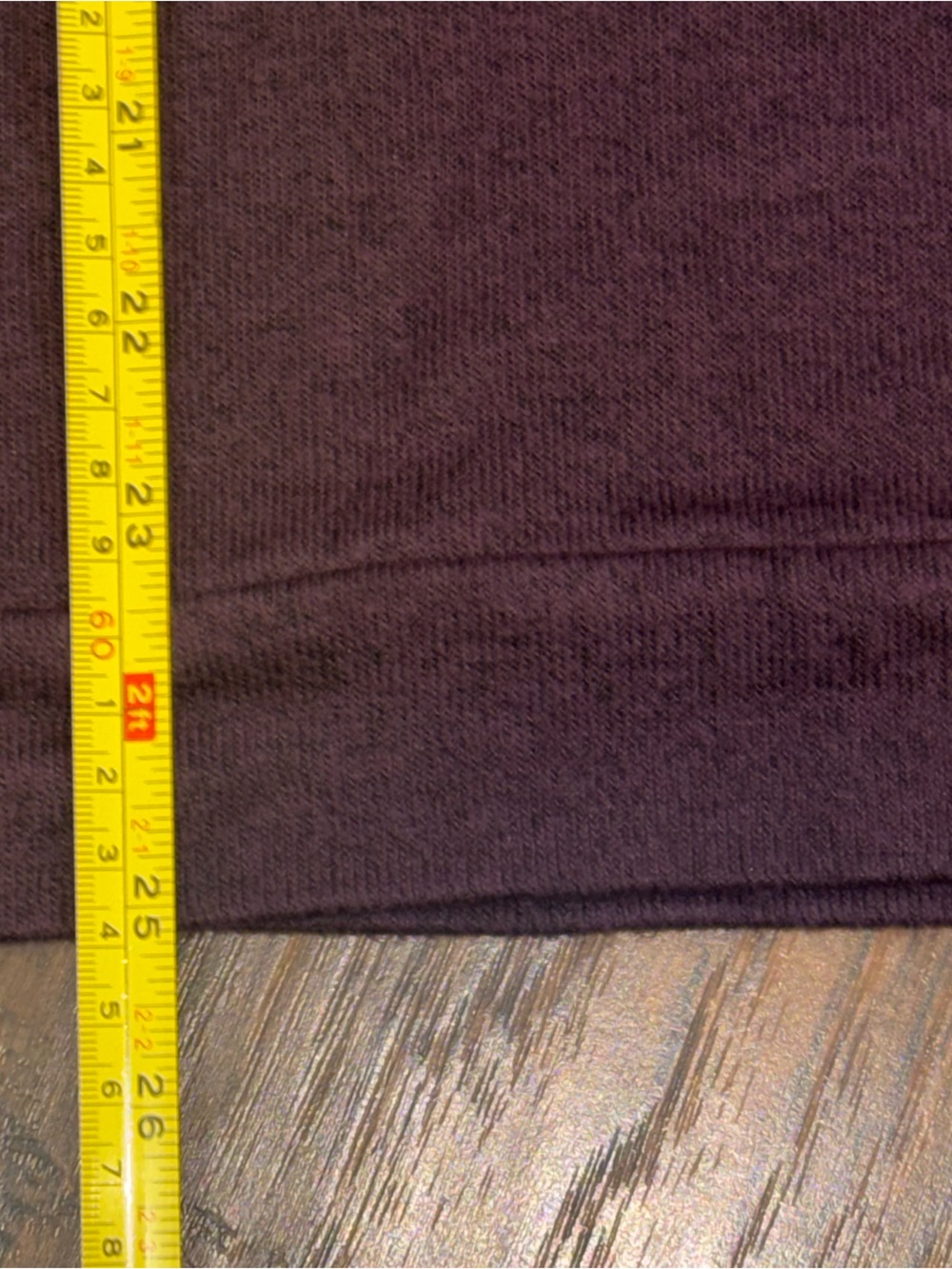 Market & Spruce Cozy Raglan Sweatshirt Pullover Top - Dark Plum Purple - Size XL - Picture 3 of 7